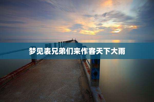 梦见表兄弟们来作客天下大雨