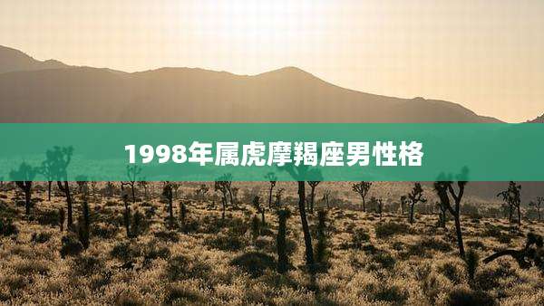 1998年属虎摩羯座男性格