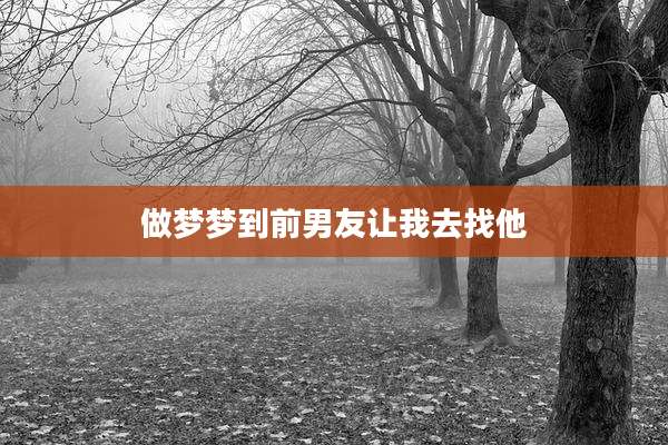 做梦梦到前男友让我去找他