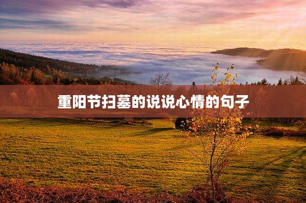 重阳节扫墓的说说心情的句子