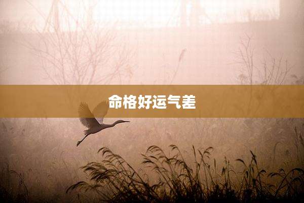 命格好运气差