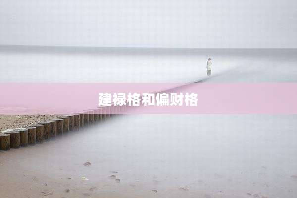 建禄格和偏财格