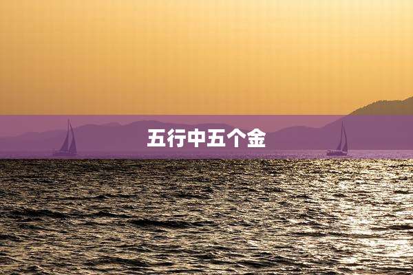 五行中五个金