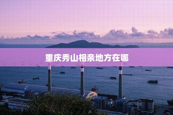 重庆秀山相亲地方在哪