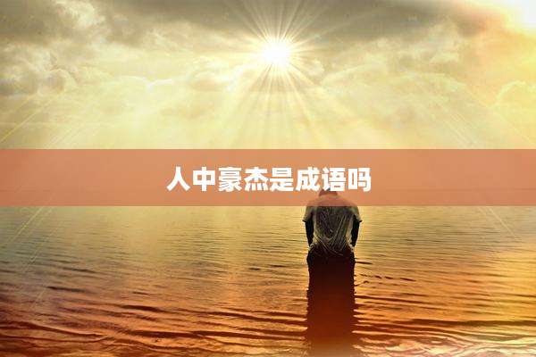 人中豪杰是成语吗