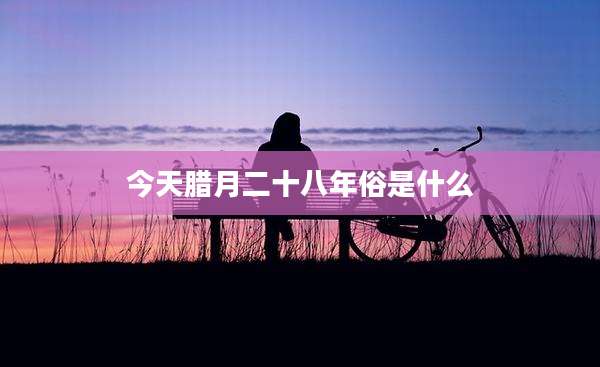 今天腊月二十八年俗是什么