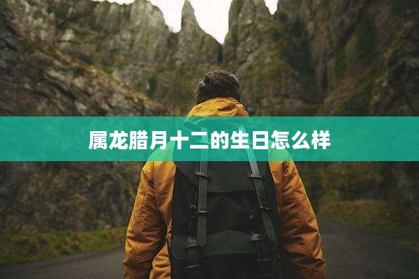属龙腊月十二的生日怎么样