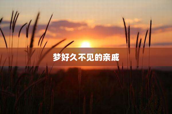 梦好久不见的亲戚