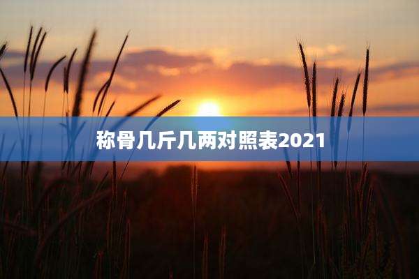 称骨几斤几两对照表2021