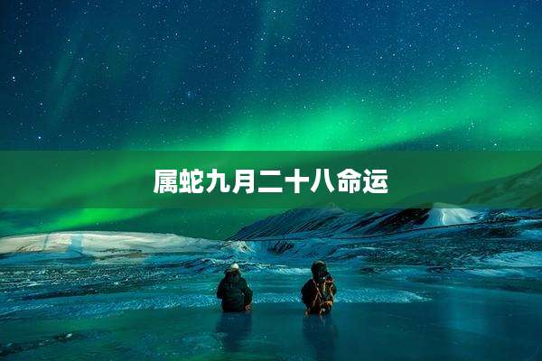 属蛇九月二十八命运