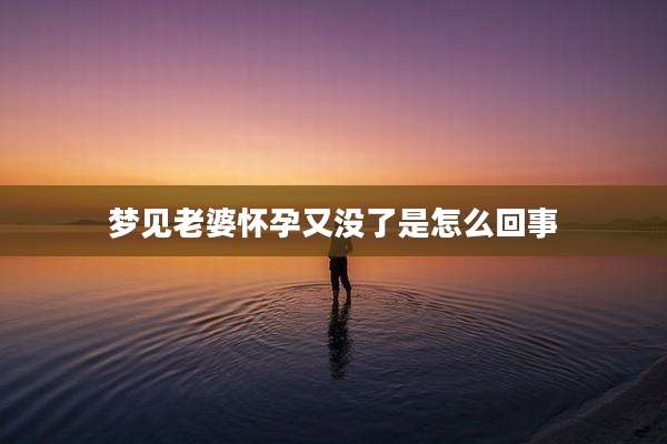 梦见老婆怀孕又没了是怎么回事