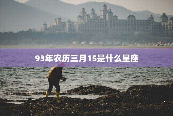 93年农历三月15是什么星座