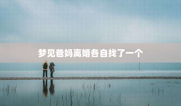 梦见爸妈离婚各自找了一个