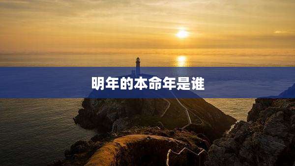 明年的本命年是谁