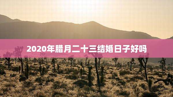 2020年腊月二十三结婚日子好吗
