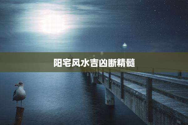 阳宅风水吉凶断精髓