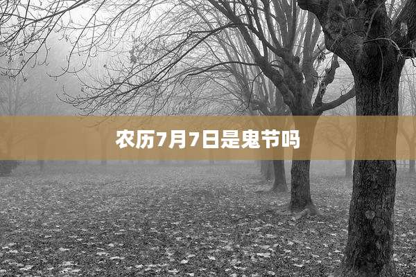 农历7月7日是鬼节吗