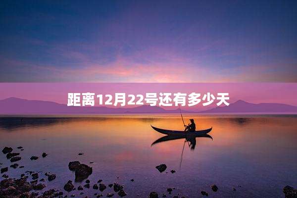 距离12月22号还有多少天