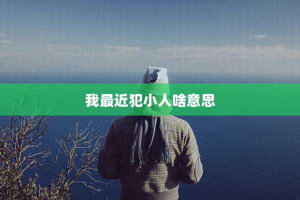我最近犯小人啥意思