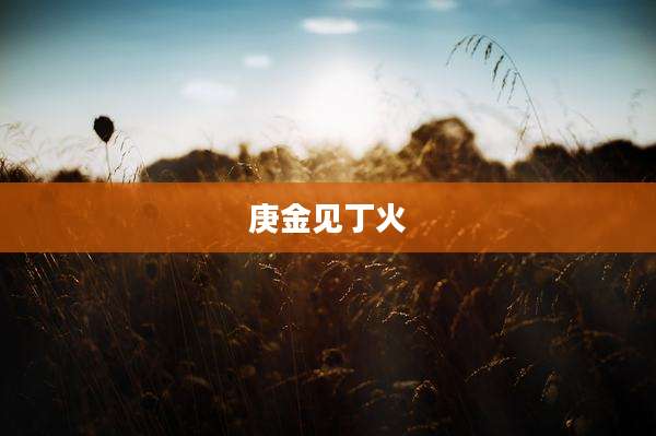 庚金见丁火