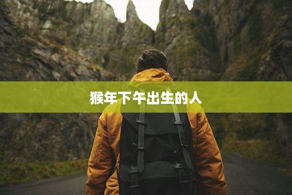 猴年下午出生的人