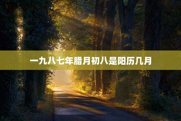 一九八七年腊月初八是阳历几月