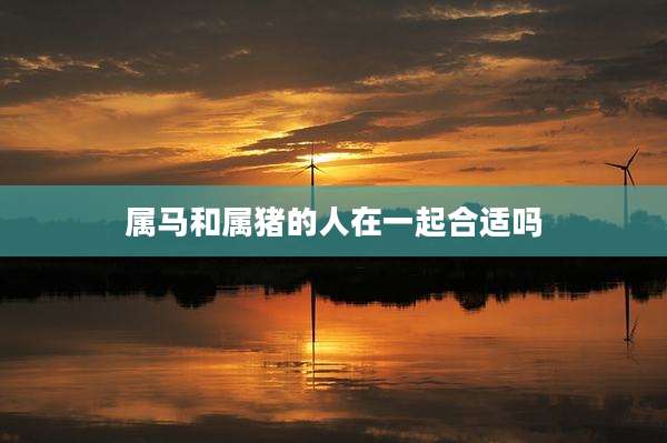 属马和属猪的人在一起合适吗
