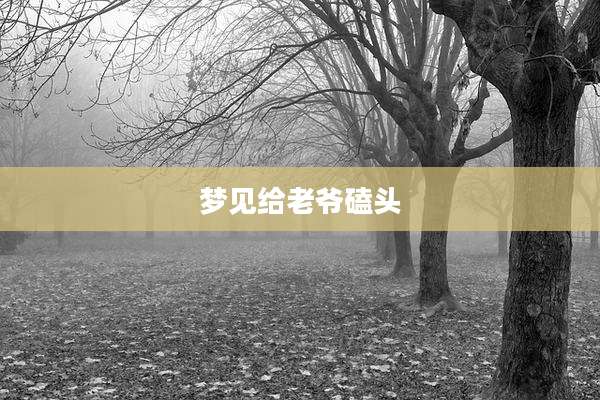 梦见给老爷磕头