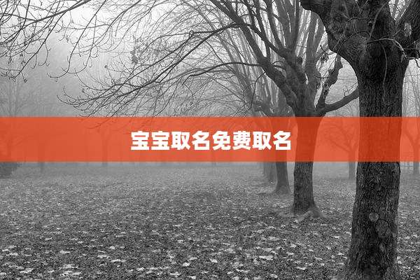 宝宝取名免费取名