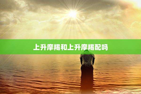 上升摩羯和上升摩羯配吗