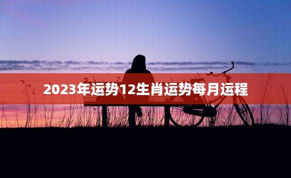 2023年运势12生肖运势每月运程