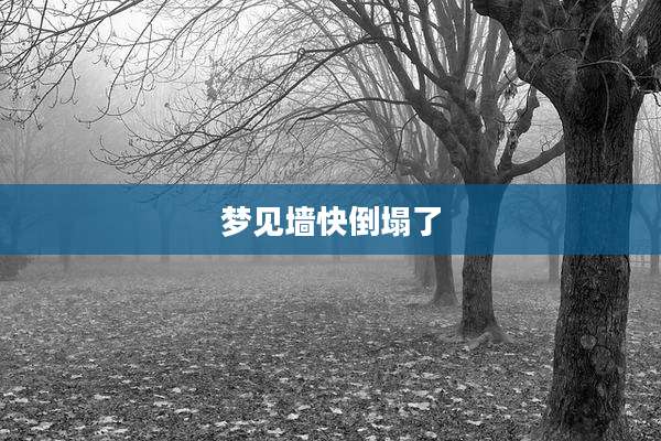 梦见墙快倒塌了