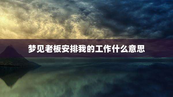 梦见老板安排我的工作什么意思