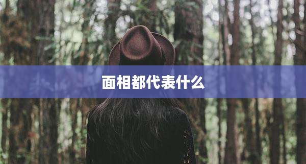 面相都代表什么