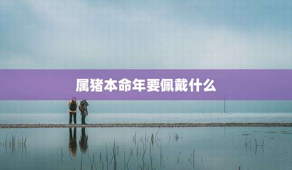 属猪本命年要佩戴什么
