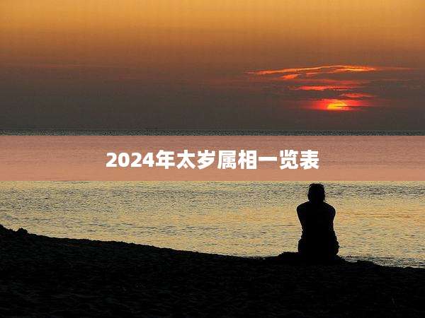 2024年太岁属相一览表