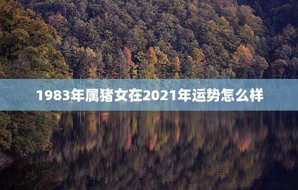1983年属猪女在2021年运势怎么样