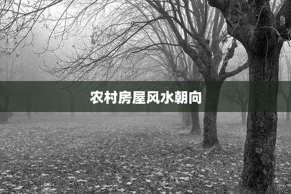 农村房屋风水朝向