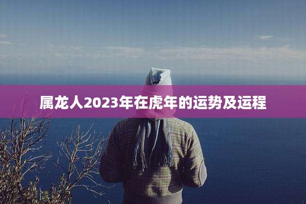 属龙人2023年在虎年的运势及运程