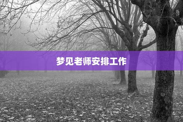 梦见老师安排工作