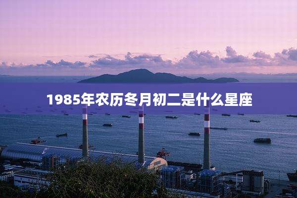 1985年农历冬月初二是什么星座