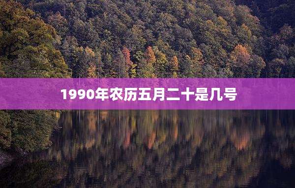 1990年农历五月二十是几号