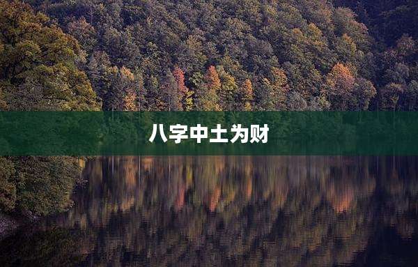 八字中土为财