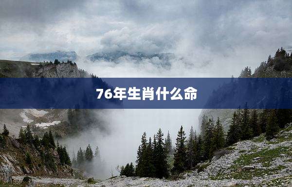 76年生肖什么命