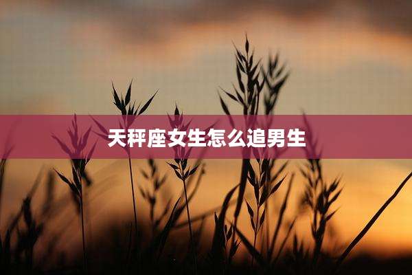 天秤座女生怎么追男生