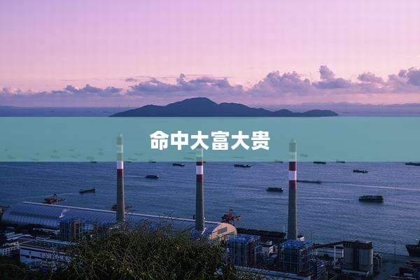 命中大富大贵