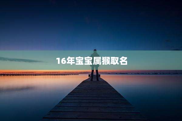 16年宝宝属猴取名