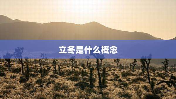 立冬是什么概念