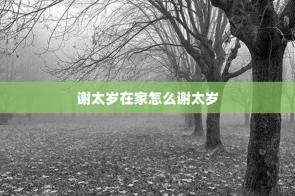 谢太岁在家怎么谢太岁