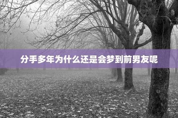 分手多年为什么还是会梦到前男友呢